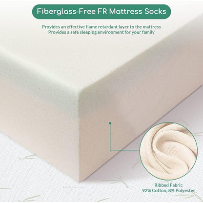 Materasso Queen, memory foam da 6 pollici, fodera in bambù traspirante, gel al tè verde di media rigidità