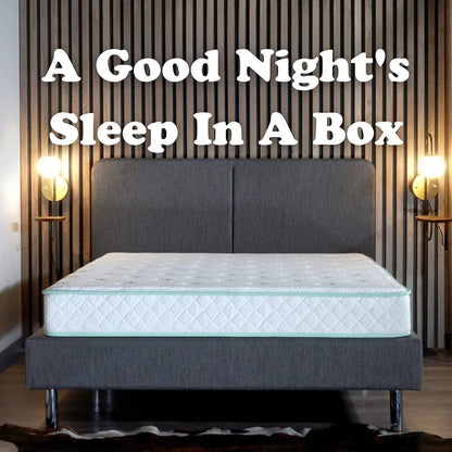 Materasso Queen Size - 9 pollici Excellence - Materasso a molle insacchettate con rivestimento in schiuma di Aloe Vera ibrido con parte superiore stretta di medie dimensioni