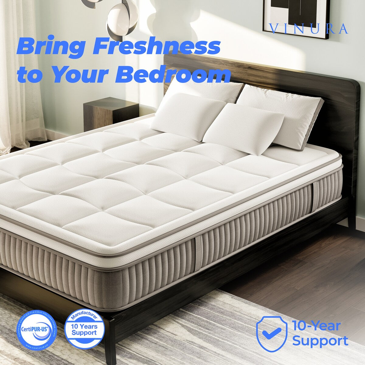 Materasso Queen Size con gel rinfrescante - Memory Foam 12 pollici