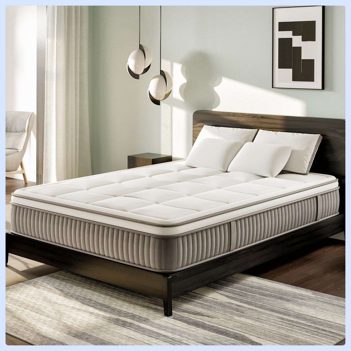 Materasso Queen Size con gel rinfrescante - Memory Foam 12 pollici
