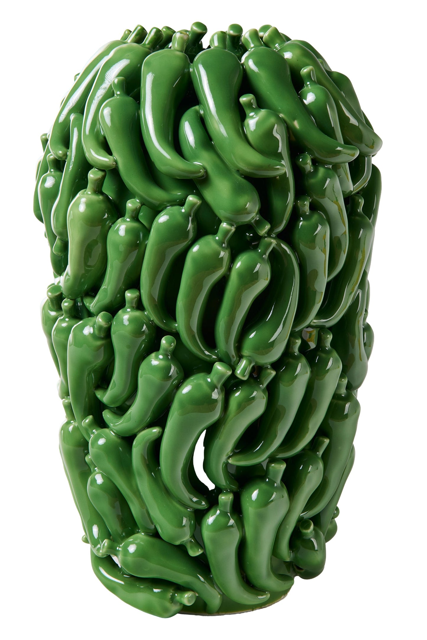 Amalfi - Vaso In Ceramica Alto Peperoncino Verde