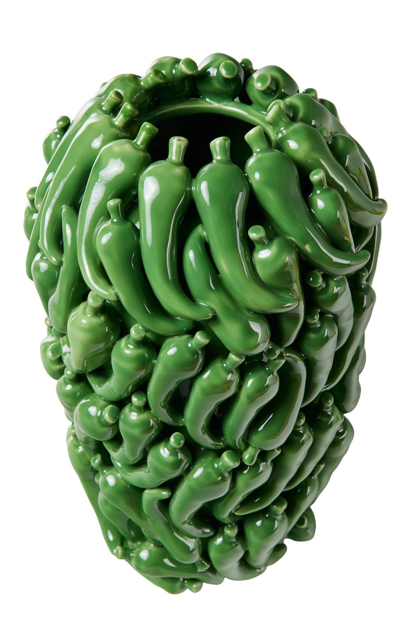 Amalfi - Vaso In Ceramica Alto Peperoncino Verde