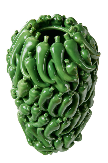 Amalfi - Vaso In Ceramica Alto Peperoncino Verde