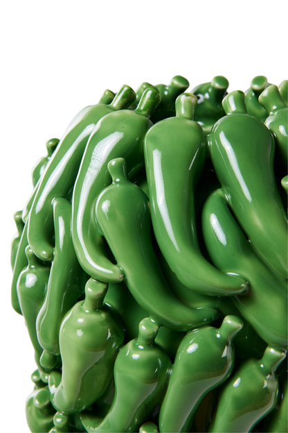 Amalfi - Vaso In Ceramica Alto Peperoncino Verde