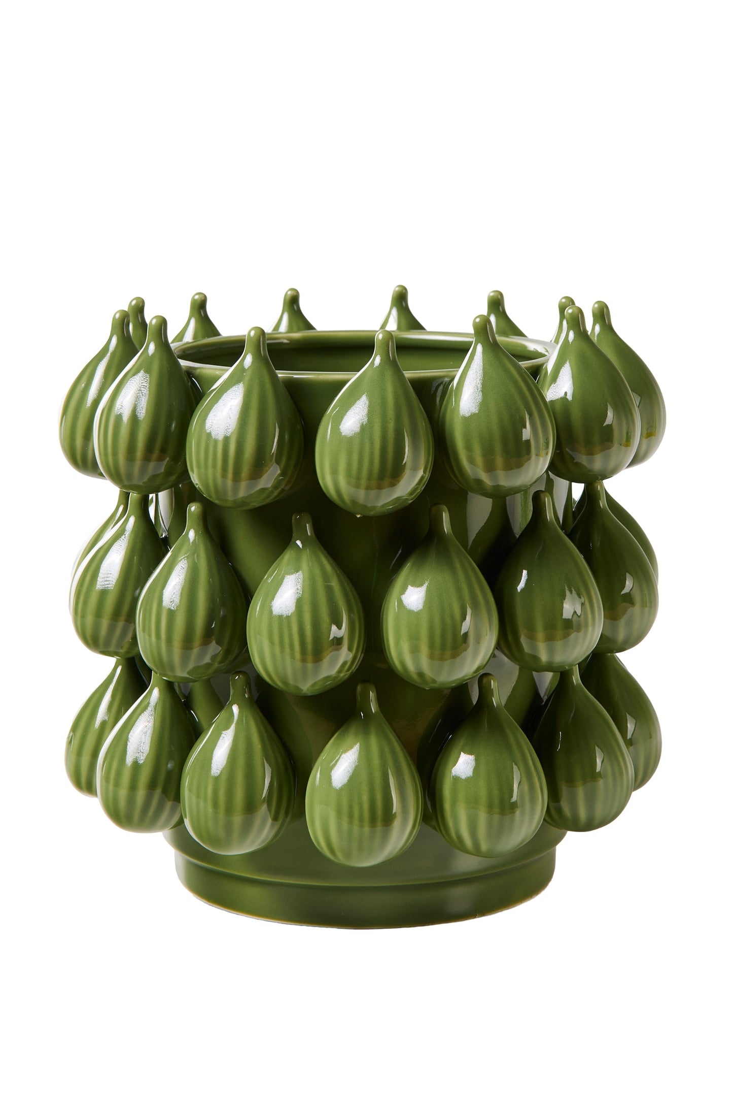 Amalfi - Vaso In Ceramica Piccolo Verde Fichi