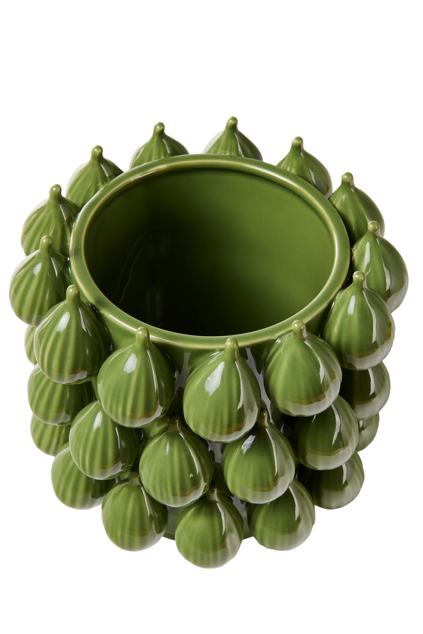 Amalfi - Vaso In Ceramica Piccolo Verde Fichi