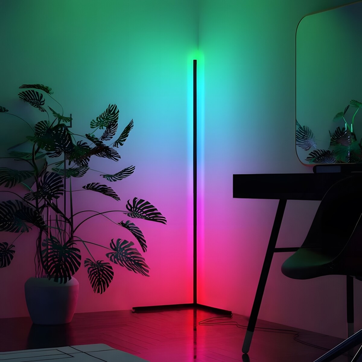 Lampada da terra angolare a LED RGBCW con telecomando