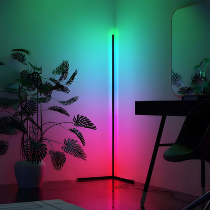 Lampada da terra angolare a LED RGBCW con telecomando