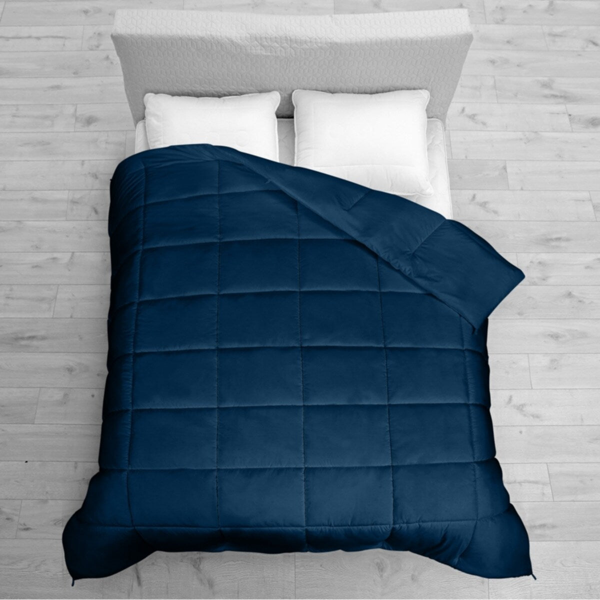 Piumino Royale King - Piumino alternativo in piumino per tutte le stagioni - Piumino trapuntato leggero (King, blu navy)