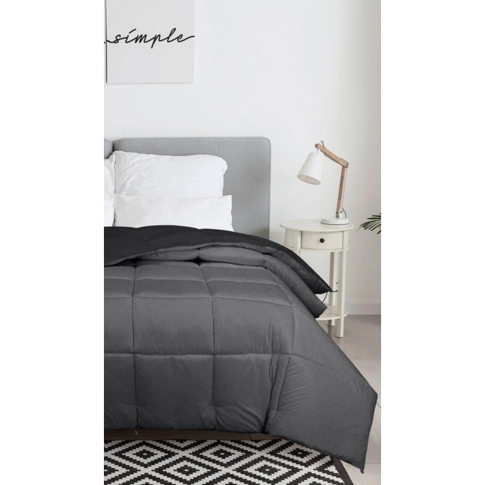 Piumino Royale King - Piumino alternativo in piumino per tutte le stagioni - Piumino trapuntato leggero (King, blu navy)