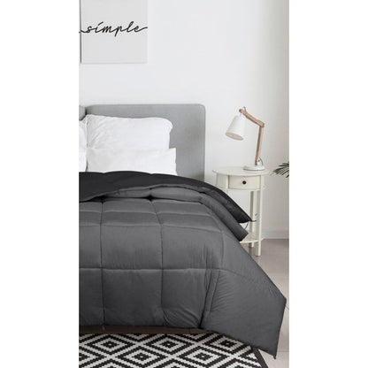 Piumino Royale King - Piumino alternativo in piumino per tutte le stagioni - Piumino trapuntato leggero (King, blu navy)