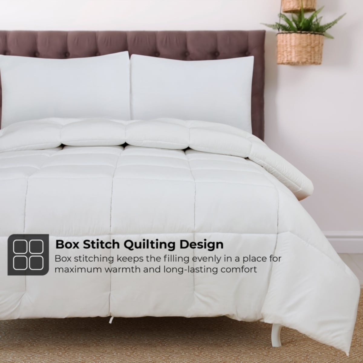 Piumino Royale King - Piumino alternativo in piumino per tutte le stagioni - Piumino trapuntato leggero (King, blu navy)