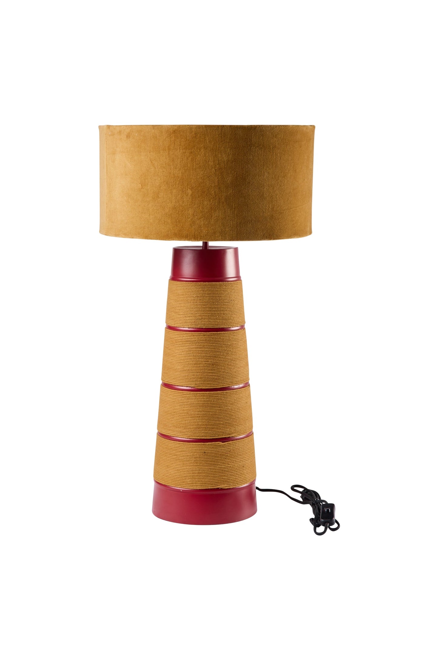 Paramount - Lampada Da Tavolo Velluto Sintetico Rossa