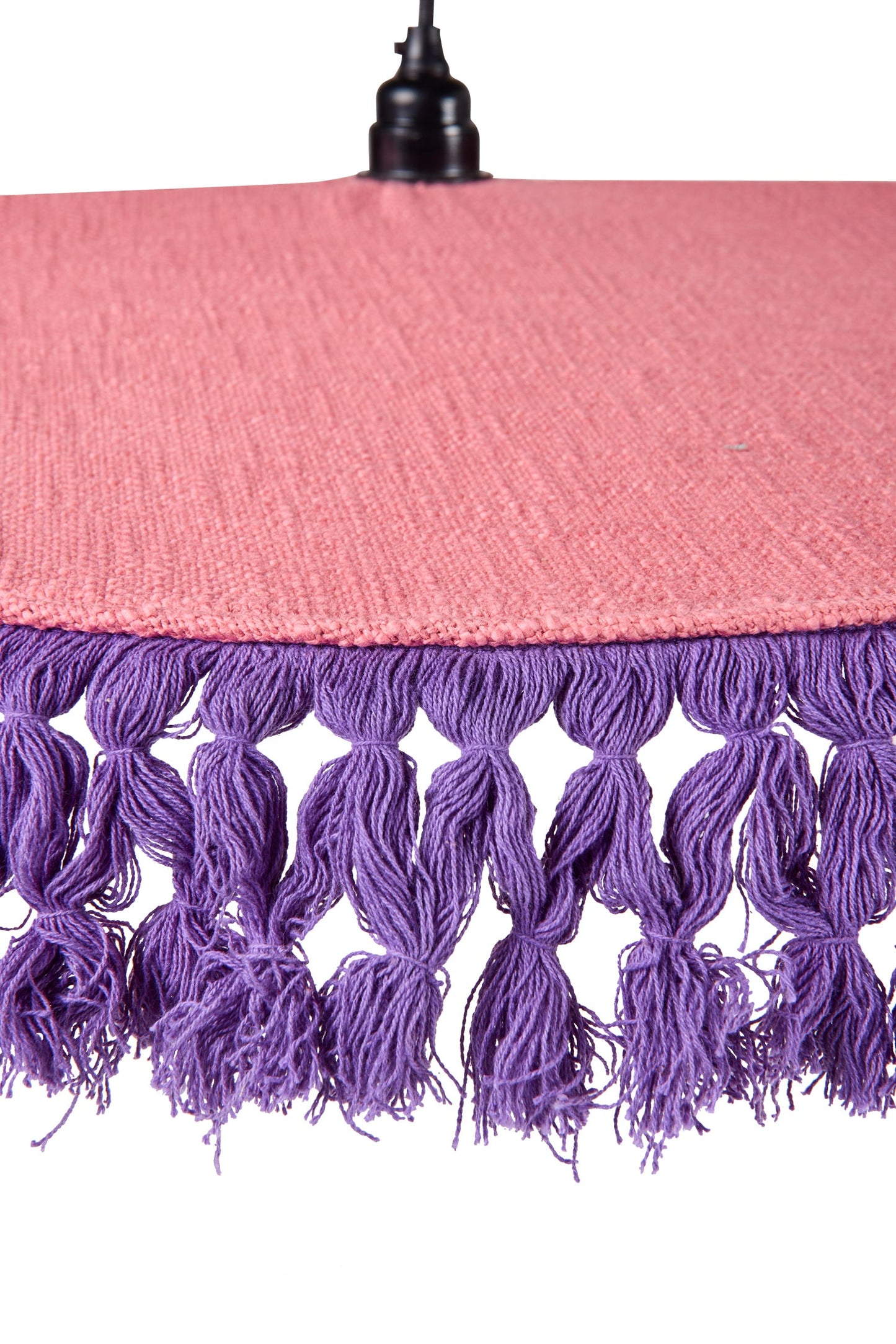 Siviglia - Lampadario Con Frangia Rosa E Viola