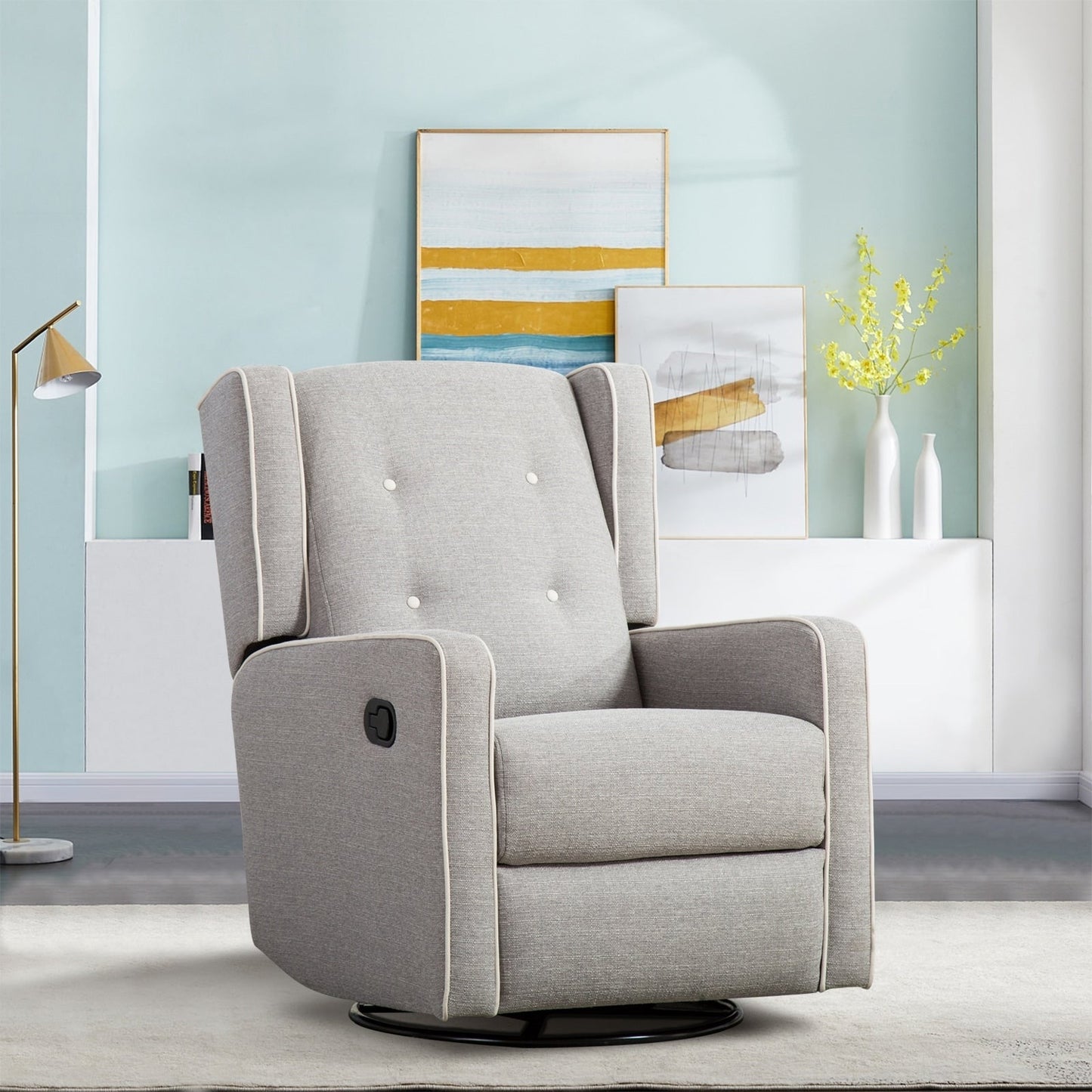 Poltrona reclinabile girevole da corsa, set da due posti