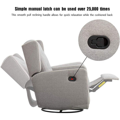 Poltrona reclinabile girevole da corsa, set da due posti