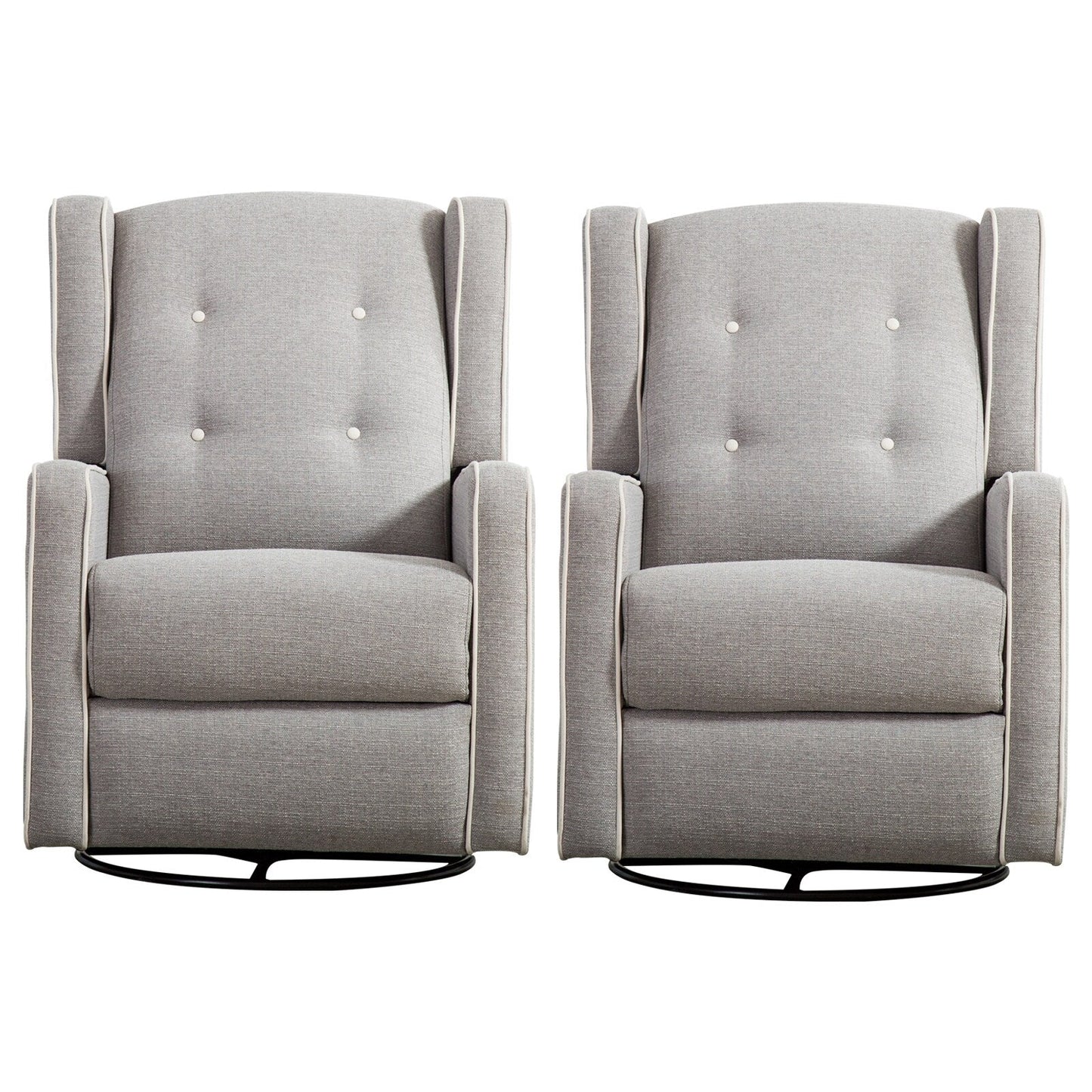 Poltrona reclinabile girevole da corsa, set da due posti