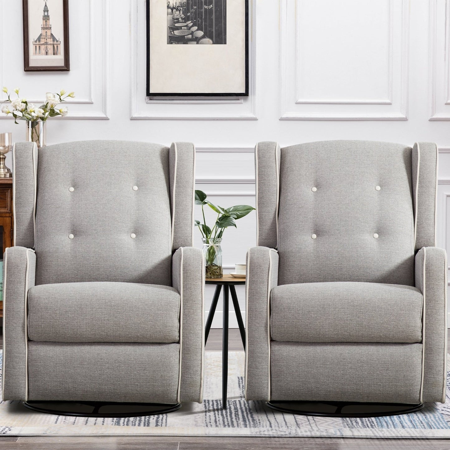 Poltrona reclinabile girevole da corsa, set da due posti