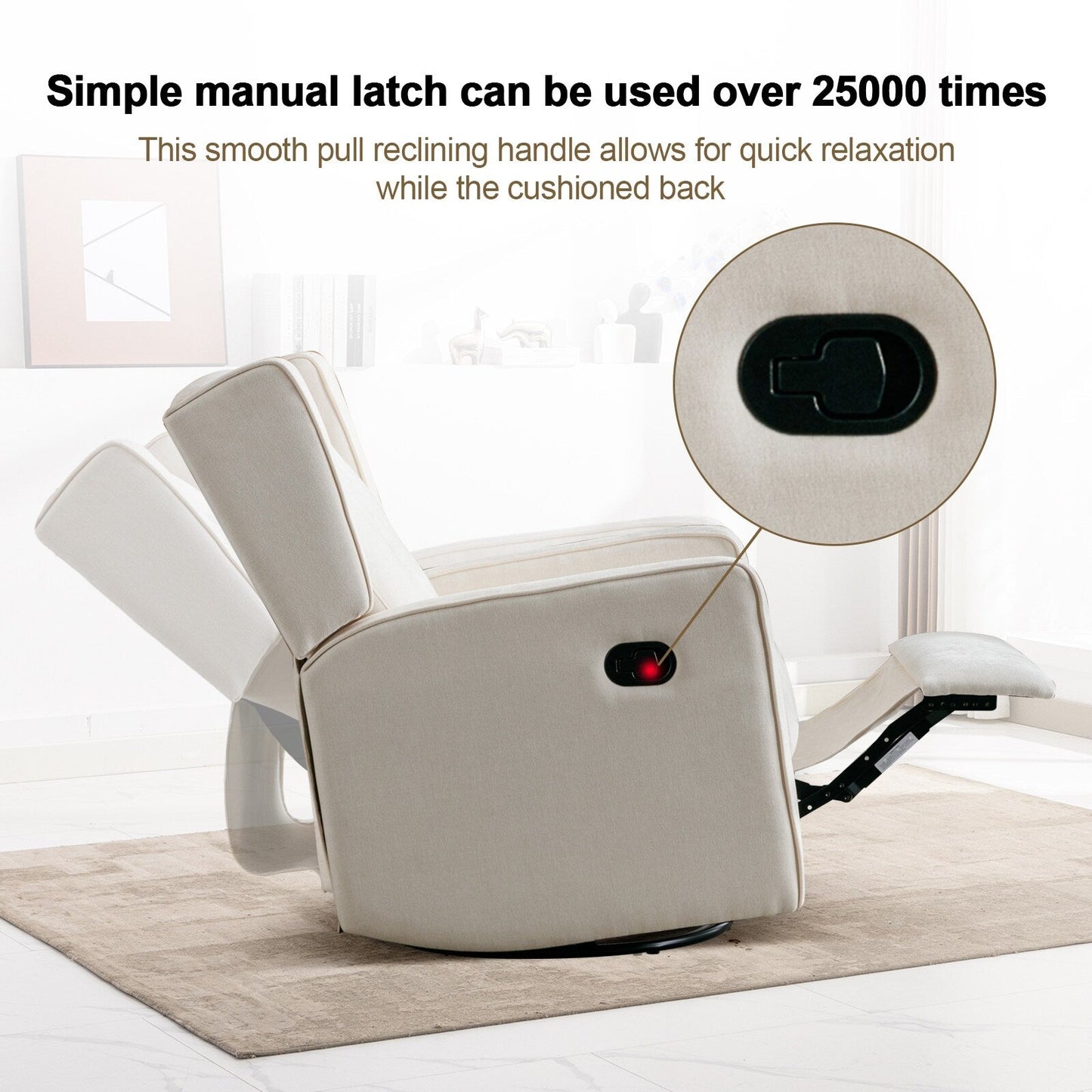 Poltrona reclinabile girevole da corsa, set da due posti