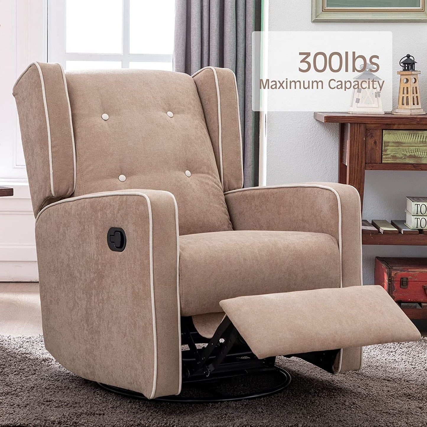 Poltrona reclinabile girevole da corsa, set da due posti