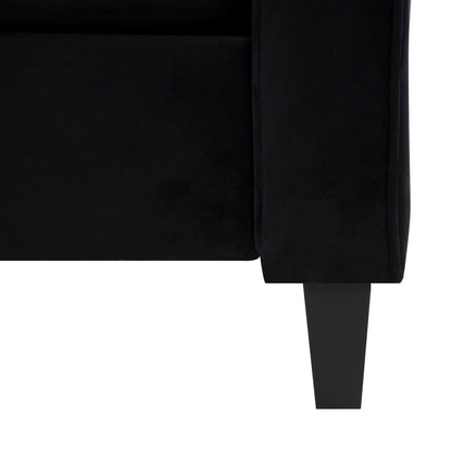 Divano imbottito con bottoni Raelynn, divano moderno ed economico - Divano in microfibra per piccoli spazi, soggiorno, camera da letto