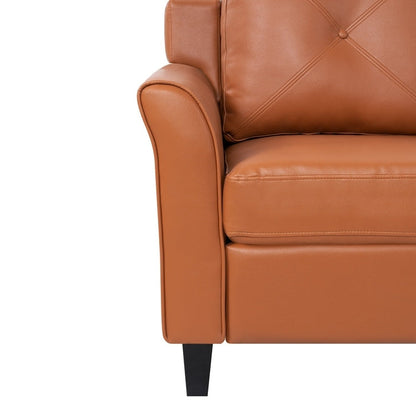 Divano imbottito con bottoni Raelynn, divano moderno ed economico - Divano in microfibra per piccoli spazi, soggiorno, camera da letto