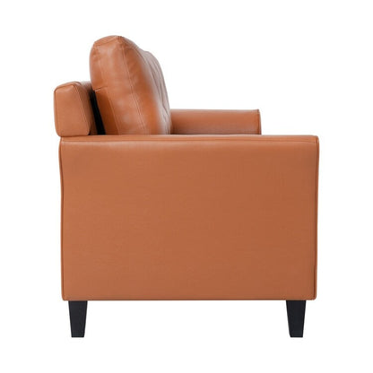 Divano imbottito con bottoni Raelynn, divano moderno ed economico - Divano in microfibra per piccoli spazi, soggiorno, camera da letto