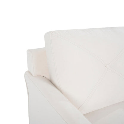 Divano imbottito con bottoni Raelynn, divano moderno ed economico - Divano in microfibra per piccoli spazi, soggiorno, camera da letto