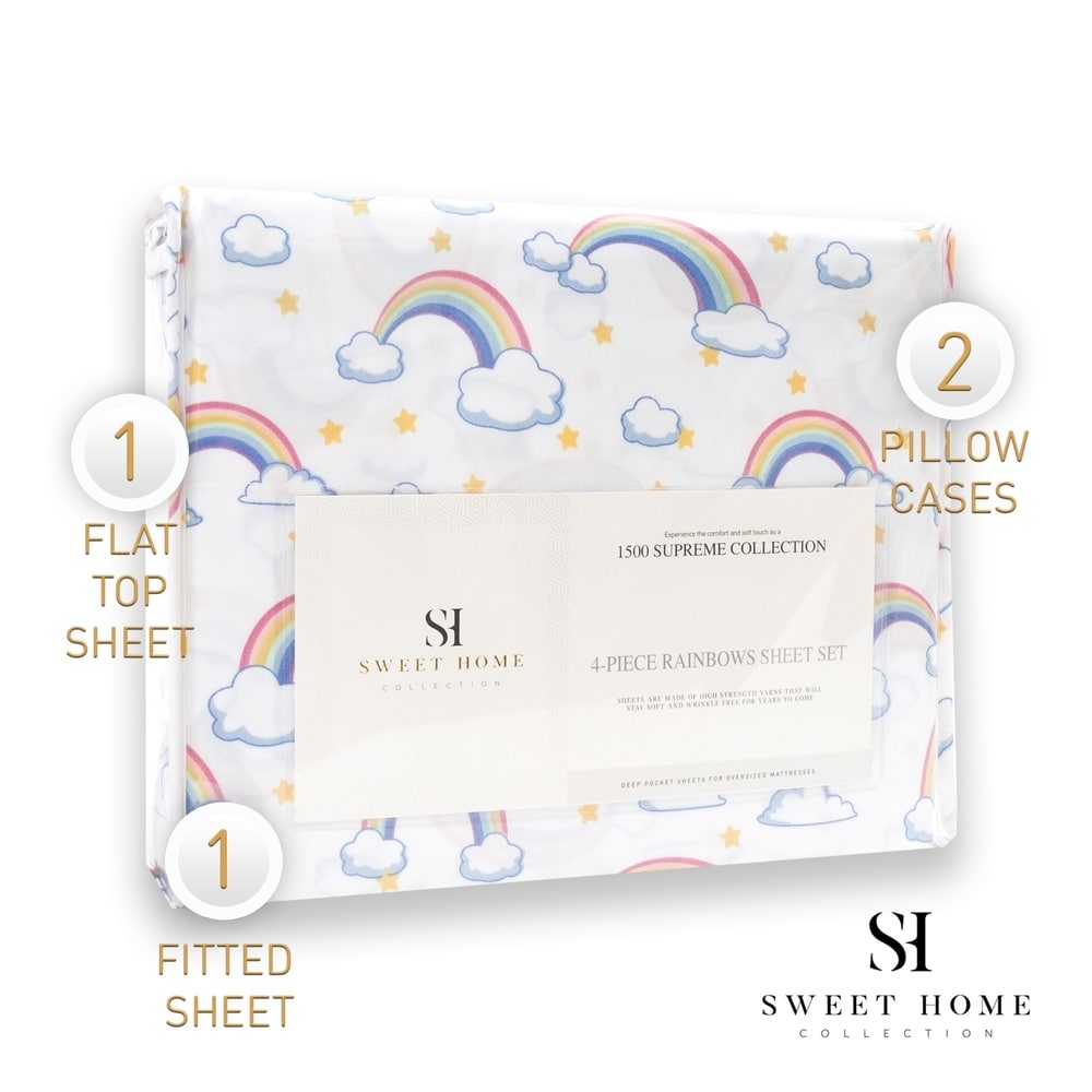 Set di lenzuola Rainbows di Sweet Home Collection - Multi