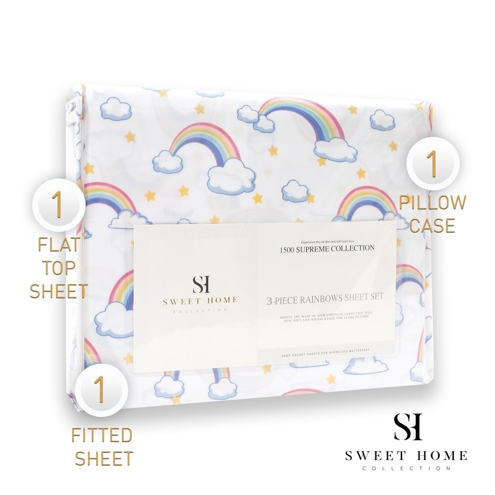 Set di lenzuola Rainbows di Sweet Home Collection - Multi