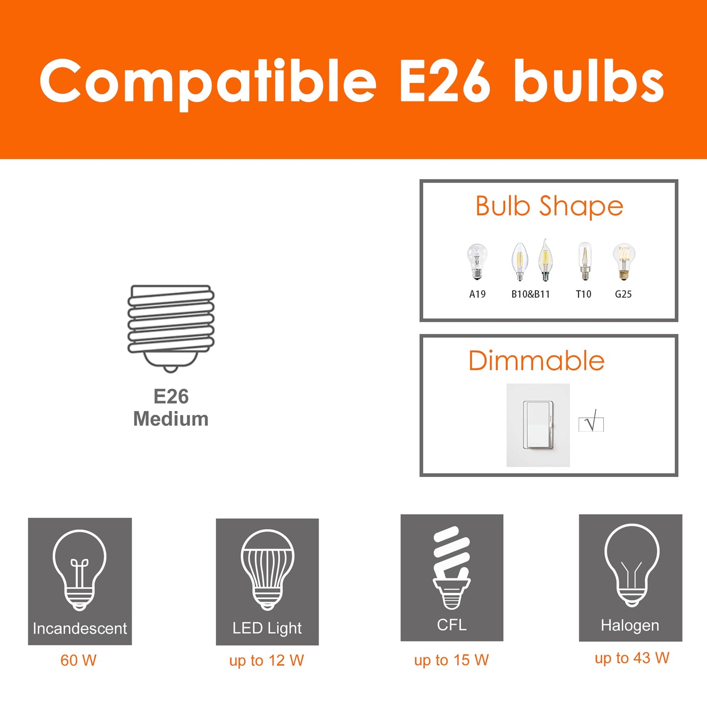 Lampadario a tamburo da soffitto con 4 luci semi-incassate, stile fattoria, nero