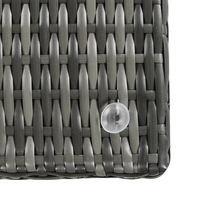 Set di divani da giardino in rattan PE da 6 pezzi con contenitore e sedili regolabili