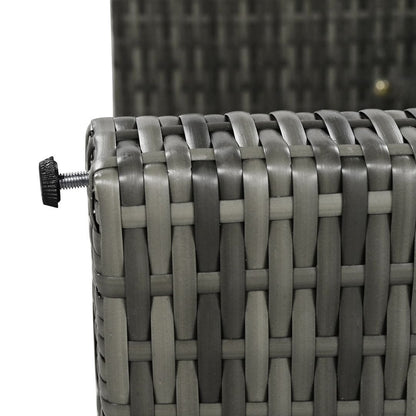 Set di divani da giardino in rattan PE da 6 pezzi con contenitore e sedili regolabili