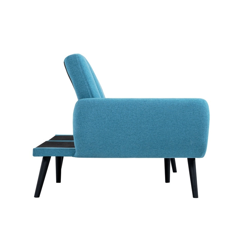 Divano letto futon moderno, divano futon convertibile, divano letto in lino con schienale diviso per soggiorno