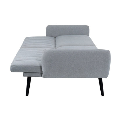 Divano letto futon moderno, divano futon convertibile, divano letto in lino con schienale diviso per soggiorno