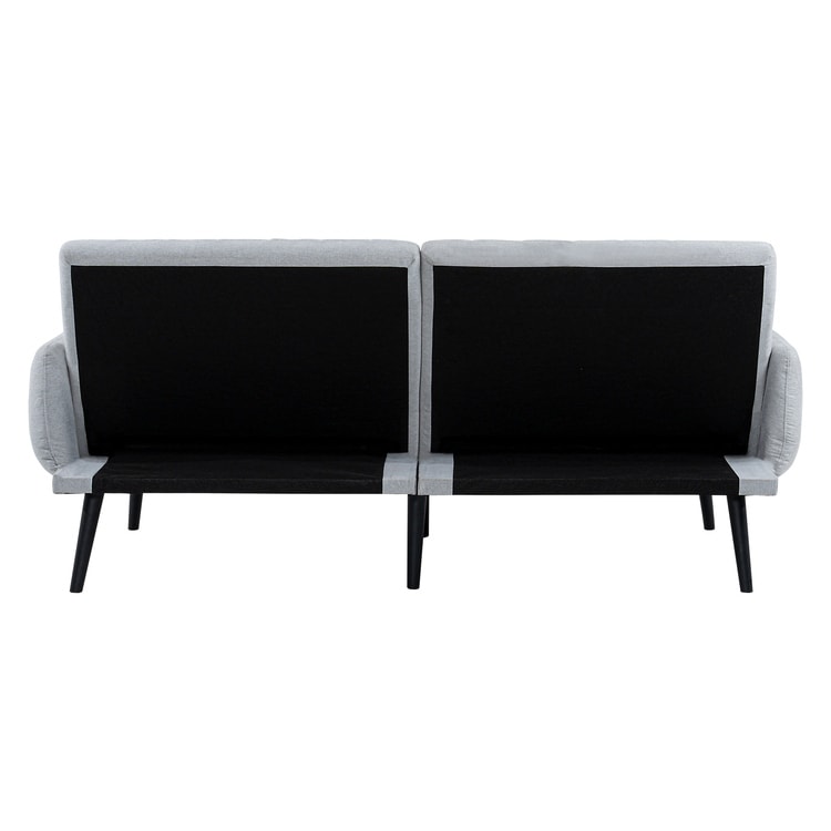 Divano letto futon moderno, divano futon convertibile, divano letto in lino con schienale diviso per soggiorno