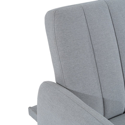 Divano letto futon moderno, divano futon convertibile, divano letto in lino con schienale diviso per soggiorno