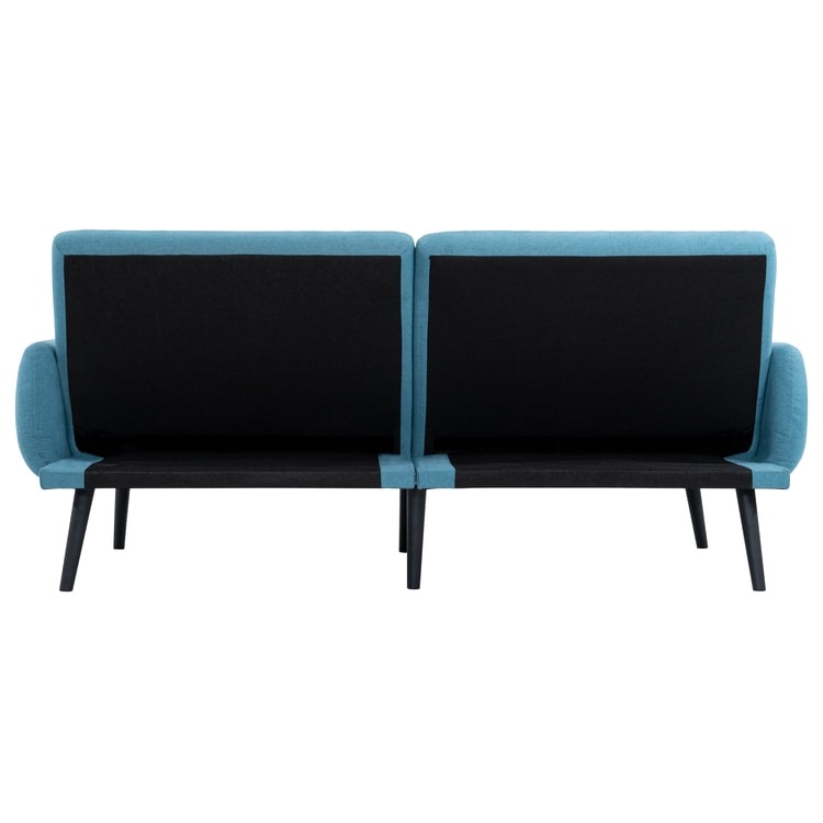 Divano letto futon moderno, divano futon convertibile, divano letto in lino con schienale diviso per soggiorno