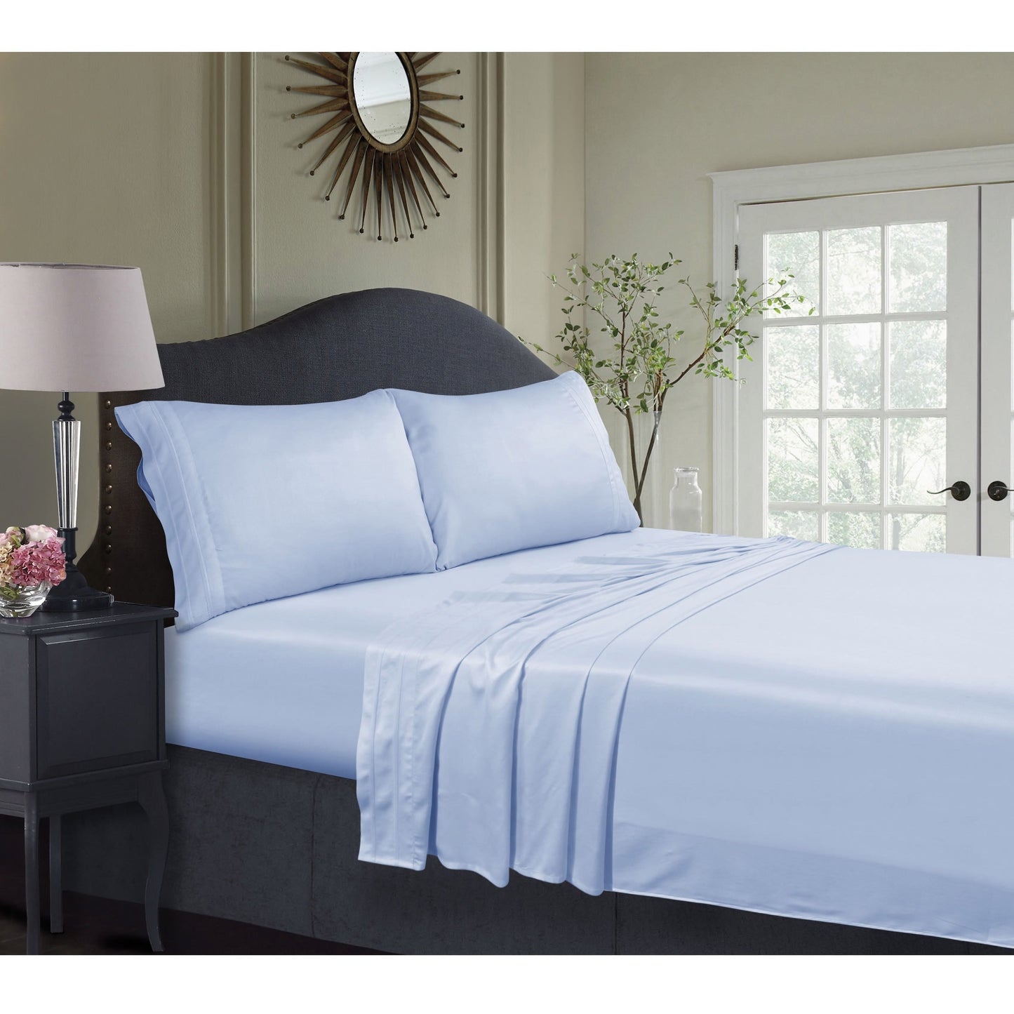 Set di lenzuola con tasche extra profonde in rayon di bambù a 300 fili