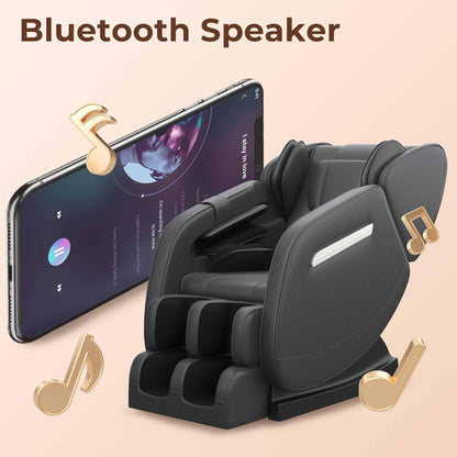 Poltrona massaggiante riscaldata Ukuowu Favor-MM350 per tutto il corpo con modalità gravità zero e lettore musicale Bluetooth