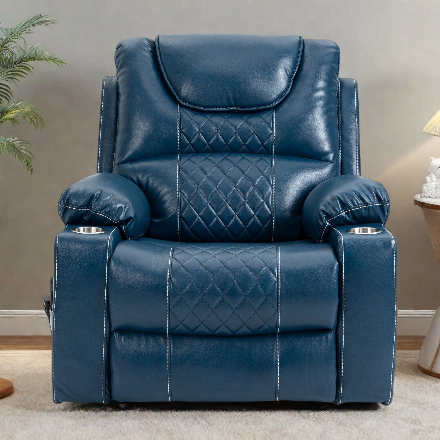 Poltrona reclinabile - Capacità di 400 libbre, doppio motore OKIN, massaggio/calore - Reclinazione di 180°, posizione di gravità zero