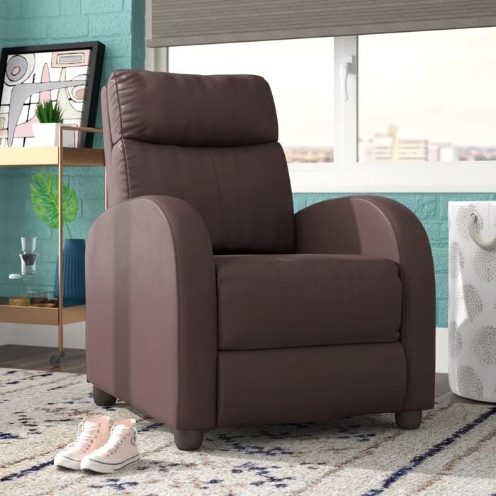 Poltrona reclinabile Homall in pelle PU, divano singolo per soggiorno, reclinabile