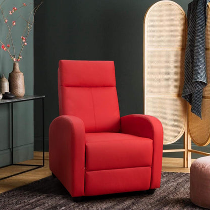 Poltrona reclinabile Homall in pelle PU, divano singolo per soggiorno, reclinabile