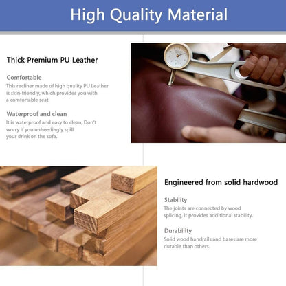 Poltrona reclinabile Homall in pelle PU, divano singolo per soggiorno, reclinabile