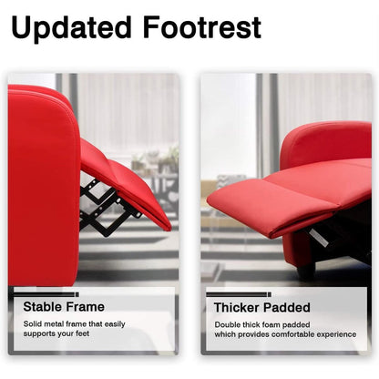 Poltrona reclinabile Homall in pelle PU, divano singolo per soggiorno, reclinabile