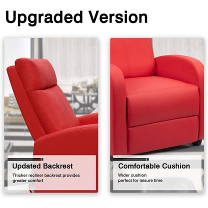 Poltrona reclinabile Homall in pelle PU, divano singolo per soggiorno, reclinabile