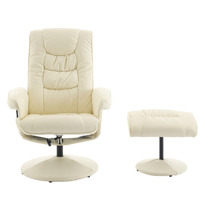 Poltrona reclinabile con pouf