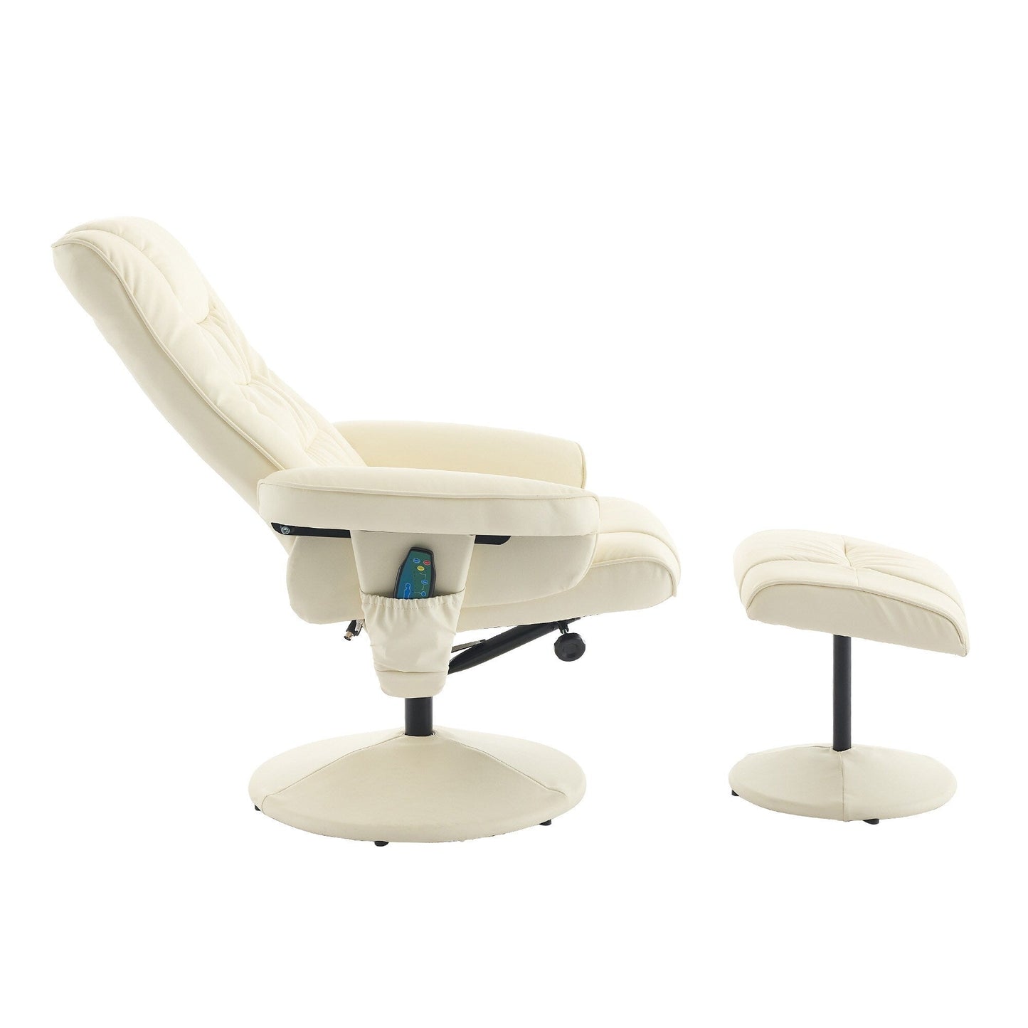 Poltrona reclinabile con pouf