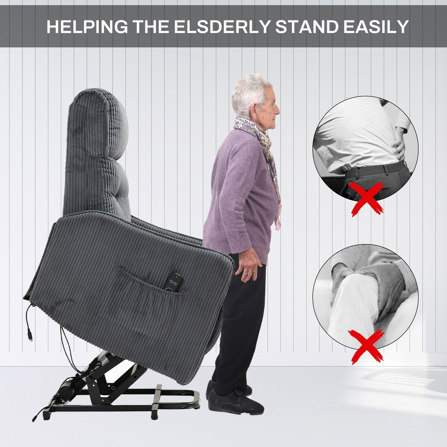 Poltrona reclinabile, poltrone reclinabili elettriche per adulti, poltrona reclinabile elettrica con molle insacchettate laterali