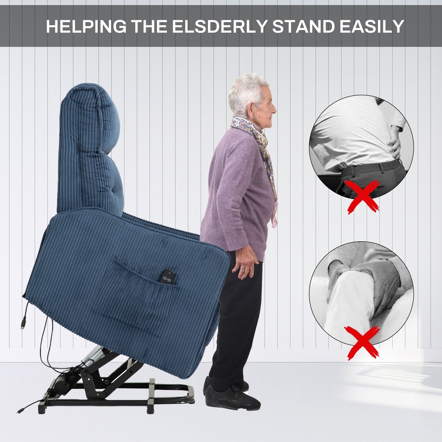 Poltrona reclinabile, poltrone reclinabili elettriche per adulti, poltrona reclinabile elettrica con molle insacchettate laterali